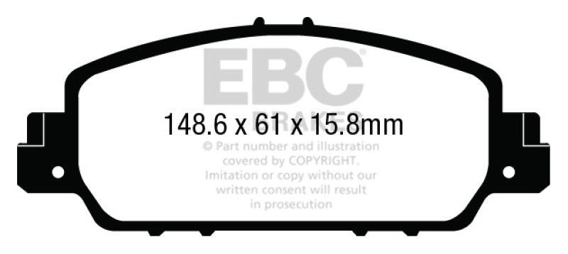 EBC 13+ Honda Accord Coupe 2.4 EX Greenstuff Front Brake Pads - Corvette Realm