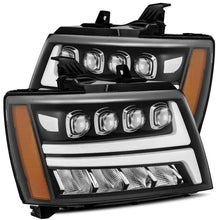Load image into Gallery viewer, AlphaRex 07-13 Chevy Avalanche NOVA LED Proj Headlights Plank Style Matte Black w/Activ Light/DRL - Corvette Realm