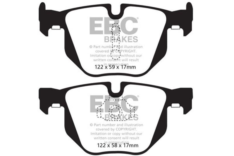 EBC 10-14 BMW X5 3.0 Turbo (35) Yellowstuff Rear Brake Pads - Corvette Realm