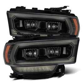 AlphaRex 19-21 Ram 2500 PRO-Series Projector Headlights Plank Style Alpha Black w/Activation Light - Corvette Realm