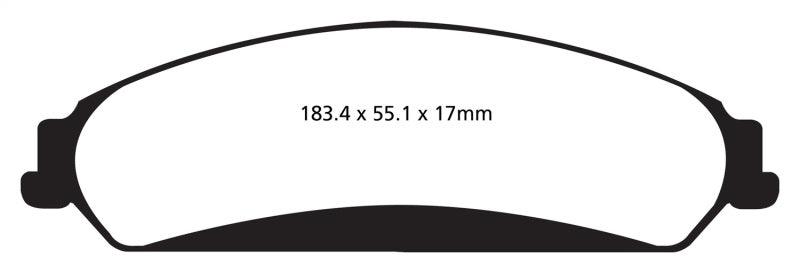 EBC 11+ Chrysler 300C 5.7 Redstuff Front Brake Pads - Corvette Realm