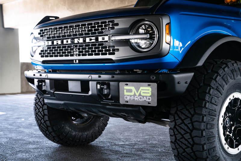 DV8 Offroad 21-22 Ford Bronco Factory Front Bumper License Relocation Bracket - Side - Corvette Realm