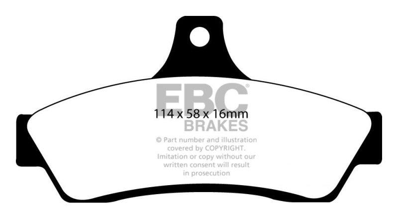 EBC 03-04 Pontiac GTO 5.7 (Solid Rear Rotors) Redstuff Rear Brake Pads - Corvette Realm