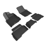 3D Maxpider 24 Toyota Tacoma Double Cab Kagu R1 R2 Floor Mats- Black