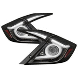 Spyder 16-19 Honda Civic 4 Door Light Bar LED Tail Lights - Black - ALT-YD-HC164D-LB-BK