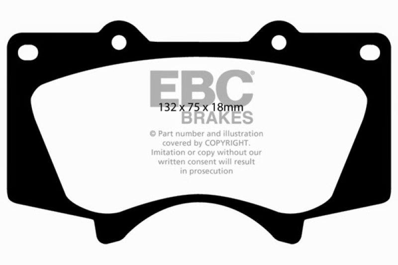 EBC 10+ Lexus GX460 4.6 Yellowstuff Front Brake Pads - Corvette Realm
