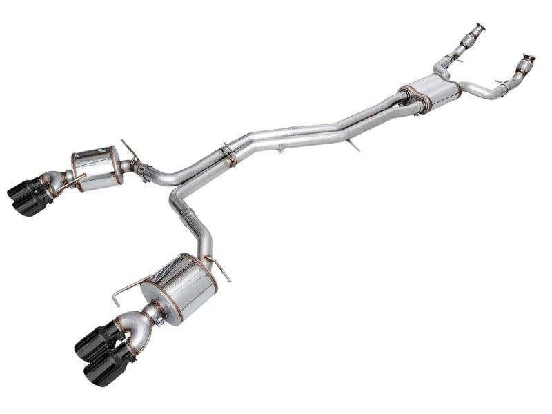 AWE Tuning 19-23 Audi C8 S6/S7 2.9T V6 AWD Touring Edition Exhaust - Diamond Black Tips - Corvette Realm