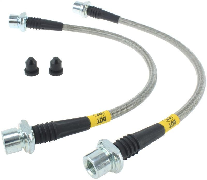 StopTech 08-12 Toyota Sequoia/07-12 Tundra Front Stainless Steel Brake Lines - Corvette Realm