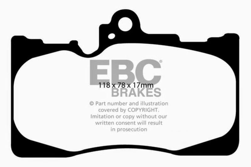 EBC 07-08 Lexus GS350 3.5 RWD Yellowstuff Front Brake Pads - Corvette Realm