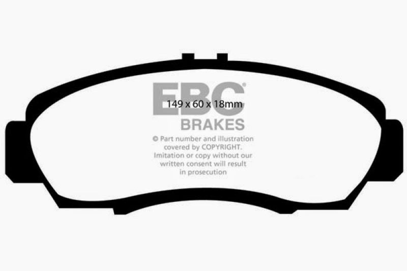 EBC 01-03 Acura CL 3.2 Ultimax2 Front Brake Pads