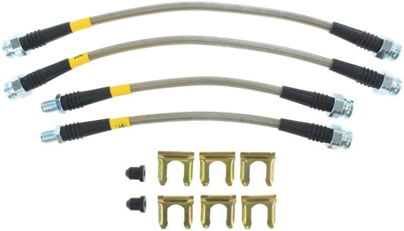 StopTech 4/90-99 Mistsubishi 3000GT Stainless Steel Front Brake lines - Corvette Realm