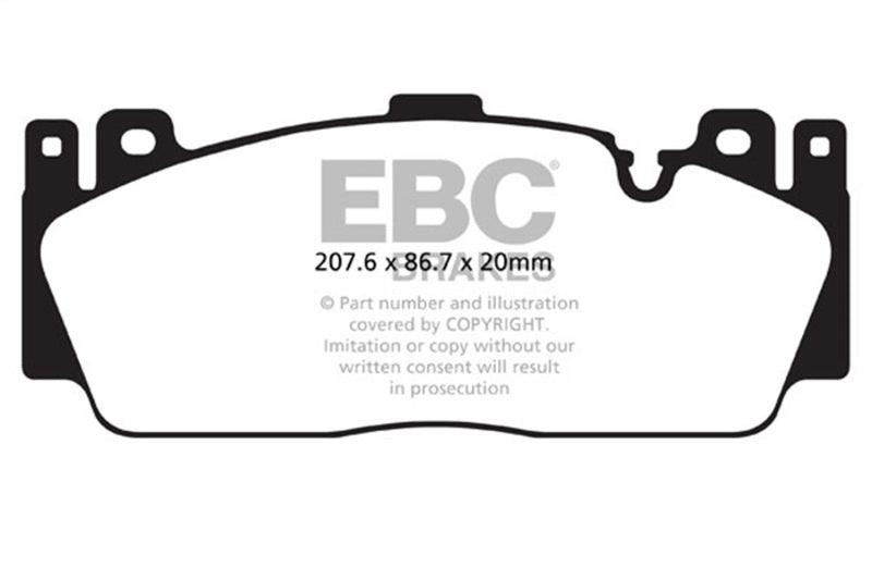 EBC 12+ BMW M5 4.4 Twin Turbo (F10) Yellowstuff Front Brake Pads - Corvette Realm