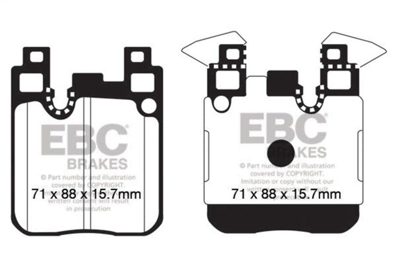 EBC 14+ BMW M3 3.0 Twin Turbo (F80) Yellowstuff Rear Brake Pads - Corvette Realm