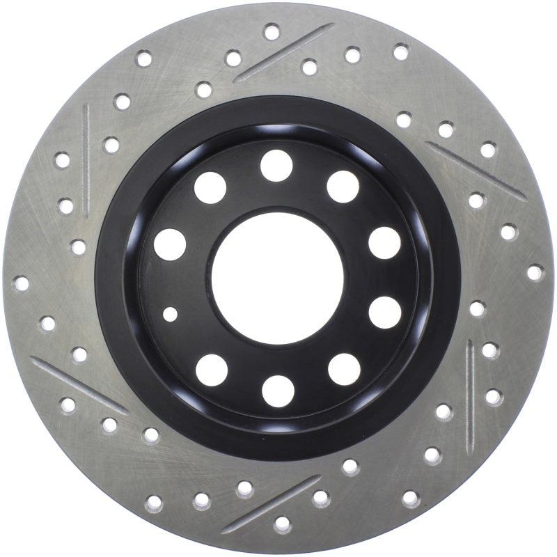 StopTech 11-17 Volkswagen Jetta /Golf / Golf GTI Slotted & Drilled Rear Left Rotor - Corvette Realm