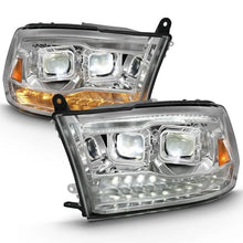 Load image into Gallery viewer, ANZO 2009-2018 Dodge Ram 1500 Led Projector Plank Style Switchback H.L Halo Chrome Amber (OE Style) - Corvette Realm