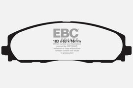 EBC 2016+ Chrysler Pacifica (Ru) 3.6L Extra Duty Front Brake Pads - Corvette Realm