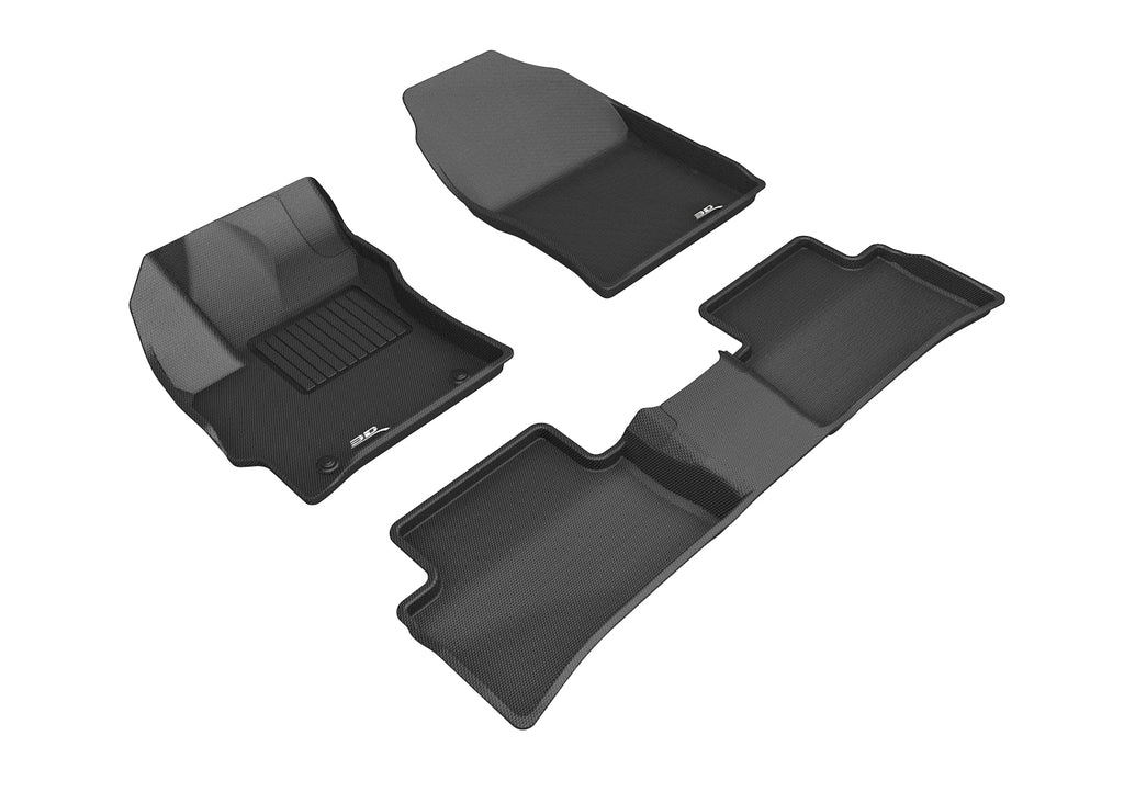 3D MAXpider 2019-2020 Toyota Corolla Hatchback Kagu 1st/2nd Row Floor Mats - Black