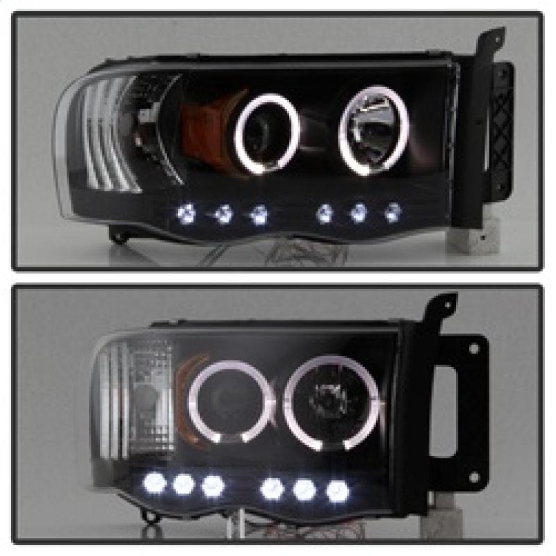 Spyder Dodge Ram 1500 02-05/Ram 2500 03-05 Projector Headlights LED Halo LED Blk PRO-YD-DR02-HL-BK - Corvette Realm