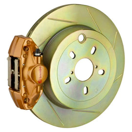 Brembo 12-16 FRS Exc w/ Elec Park Brake Rr GT BBK 2 Pis Cast 2pc 316 x20 1pc Rtr Slot Type1-Gold - Corvette Realm