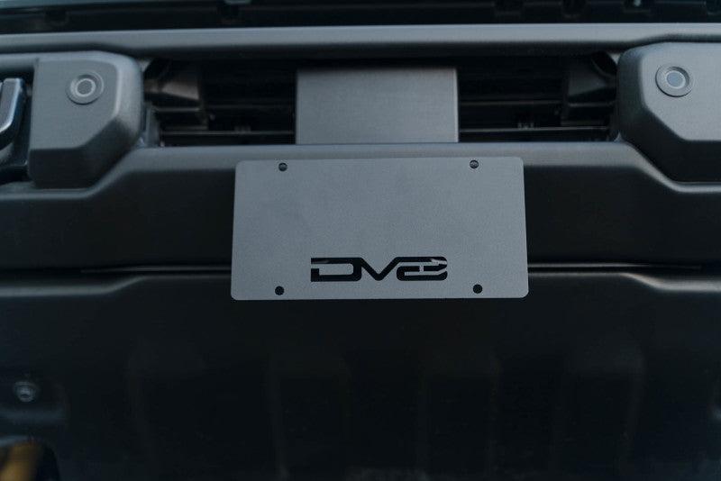 DV8 Offroad 21-23 Ford Bronco Capable Bumper Front License Plate Mount - Corvette Realm