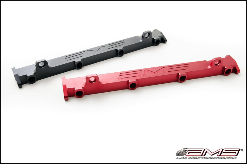 AMS Performance 03-07 Misubishi EVO VIII/IX CNC Machined Aluminum Fuel Rail - Black - Corvette Realm