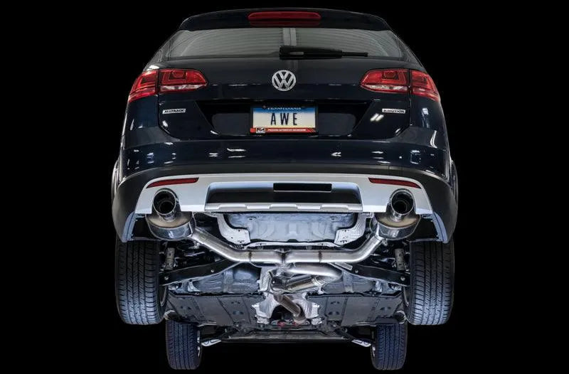 AWE Tuning VW MK7 Golf Alltrack/Sportwagen 4Motion Touring Edition Exhaust - Polished Silver Tips - Corvette Realm