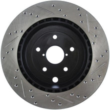 Load image into Gallery viewer, StopTech 08+ Subaru STI (Will Not Fit 05-07) Slotted &amp; Drilled Sport Brake Rotor - Corvette Realm