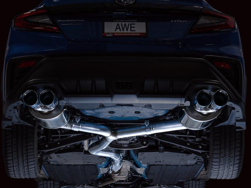 AWE Tuning 2022+ VB Subaru WRX Touring Edition Exhaust - Chrome Silver Tips - Corvette Realm