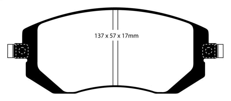 EBC 04-06 Saab 9-2X 2.0 Turbo Yellowstuff Front Brake Pads - Corvette Realm