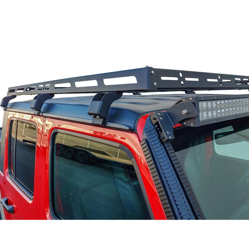 DV8 Offroad 07-18 Jeep Wrangler JK 4 DR / JL 2 DR & JT / 18+ Gladiator Roof Rack - Corvette Realm