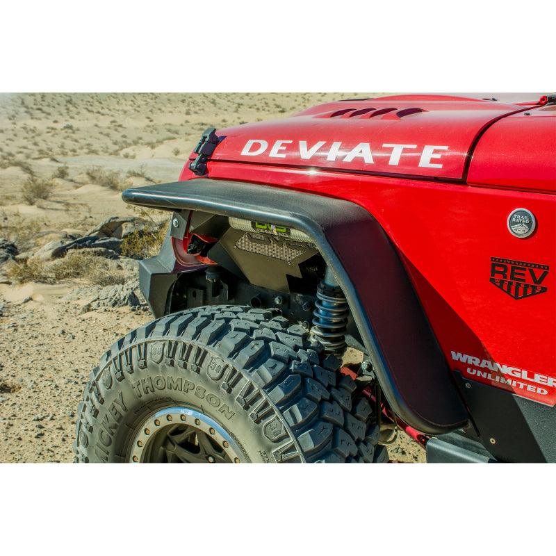 DV8 Offroad 07-18 Jeep Wrangler JK Front & Rear Flat Tube Fenders - Corvette Realm