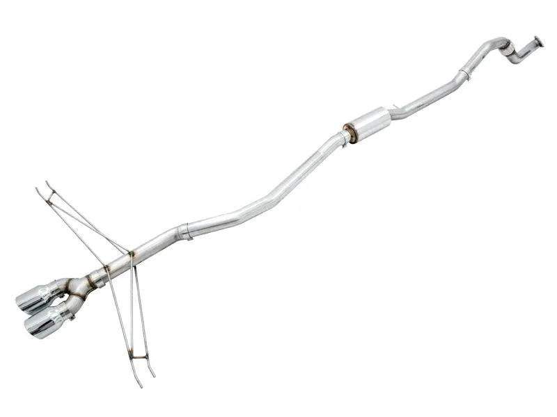 AWE Tuning 2016+ Honda Civic Si Track Edition Exhaust w/Front Pipe & Dual Chrome Silver Tips - Corvette Realm