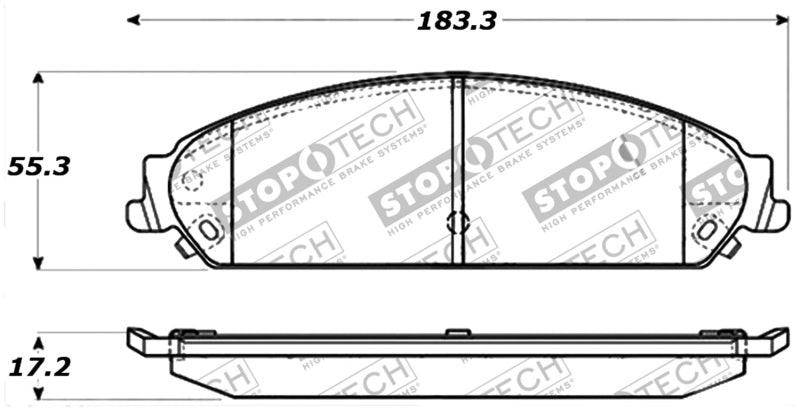 StopTech 06-10 Dodge Charger R/T Sport Performance Front Brake Pads - Corvette Realm