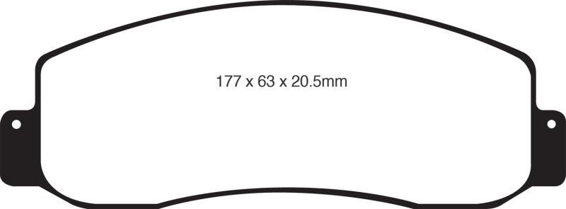 EBC 05-07 Ford F250 (inc Super Duty) 5.4 (2WD) Extra Duty Front Brake Pads - Corvette Realm