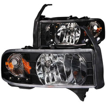 Load image into Gallery viewer, ANZO 1994-2001 Dodge Ram Crystal Headlights Black w/ LED - Corvette Realm