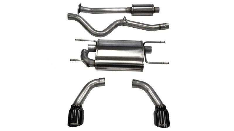Corsa 12-14 Scion FRS / Subaru BRZ Black Tip Sport Cat-Back Exhaust - Corvette Realm