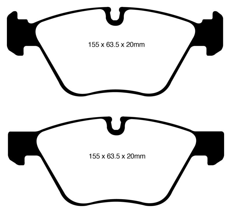 EBC 08-10 BMW 128 3.0 Yellowstuff Front Brake Pads - Corvette Realm