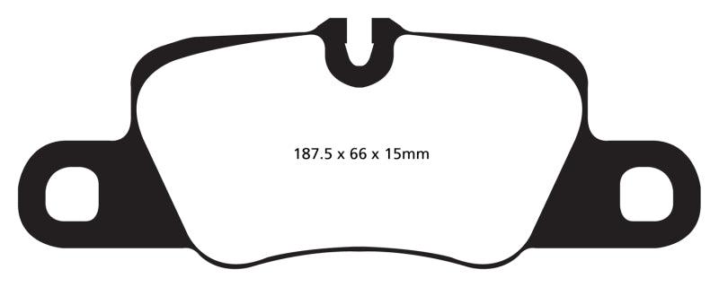 EBC 12-15 Porsche 911 (991) (Cast Iron Rotor only) 3.8 Carrera S Yellowstuff Rear Brake Pads - Corvette Realm