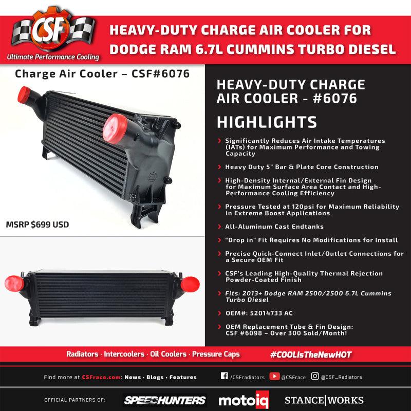 CSF 13-18 Ram 2500 6.7L OEM Intercooler - Corvette Realm