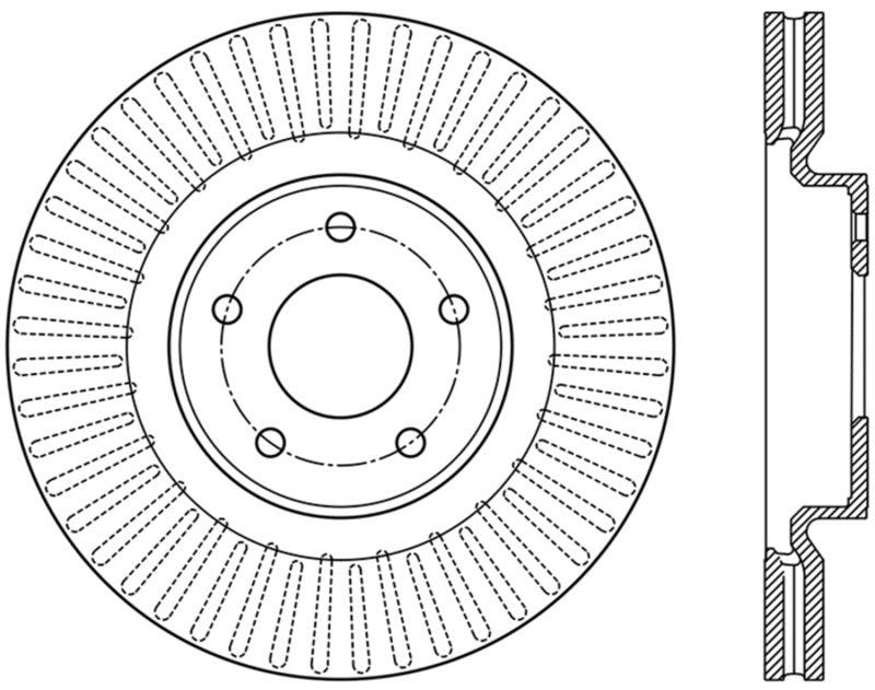 StopTech 13-15 Nissan Pathfinder Slotted Front Left Rotor - Corvette Realm