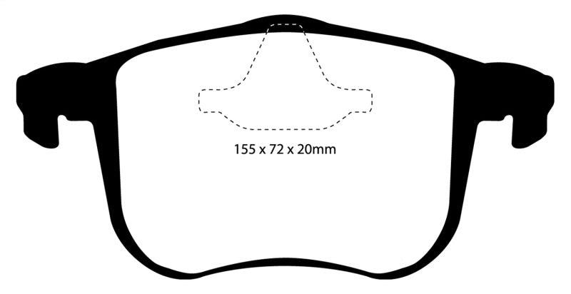 EBC 06-11 Saab 9-3 2.0 Turbo (Aero) Yellowstuff Front Brake Pads - Corvette Realm