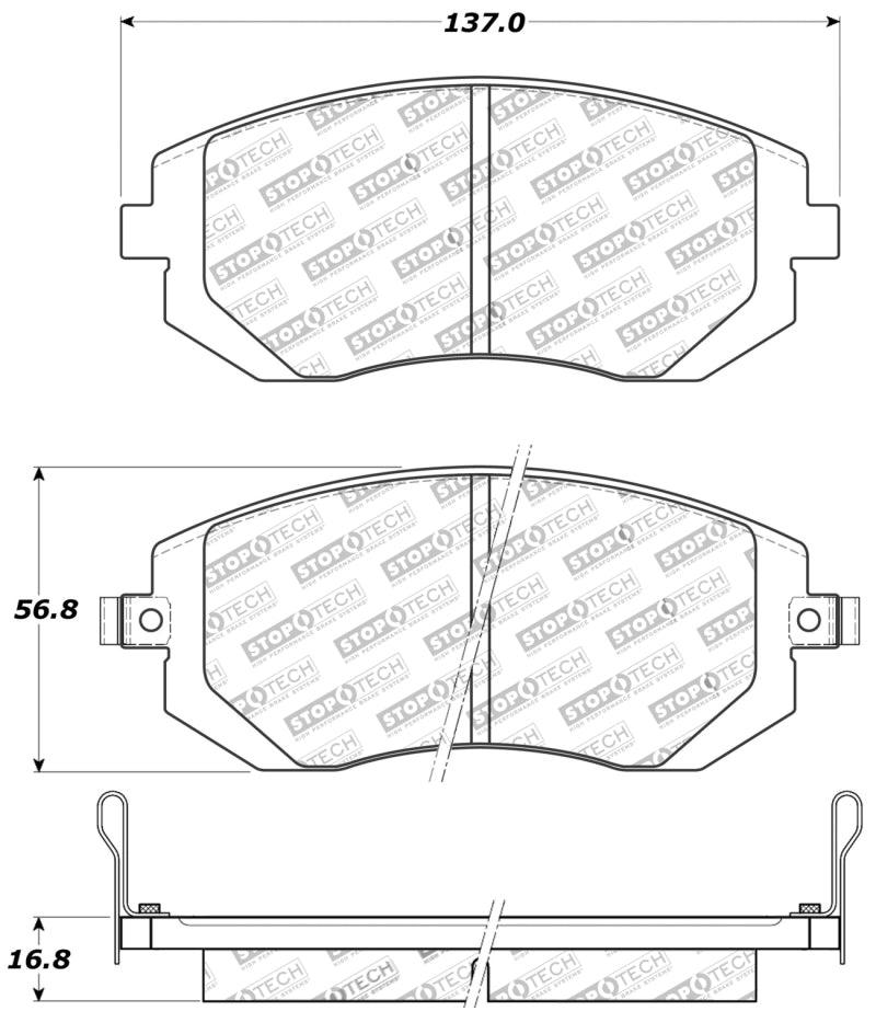 Stoptech 03-10 Subaru Forester/Impreza / 02-12 Subaru Legacy/Outback Sport Brake Pads - Front - Corvette Realm