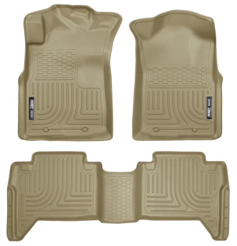 Husky Liners 05-13 Toyota Tacoma WeatherBeater Combo Tan Floor Liners - Corvette Realm