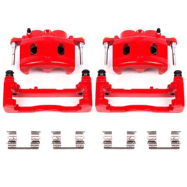 Power Stop 08-16 Cadillac Escalade Front Red Calipers w/Brackets - Pair - Corvette Realm