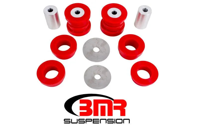 BMR 15-17 S550 Mustang Rear Cradle Bushing Kit (Polyurethane) - Red - Corvette Realm