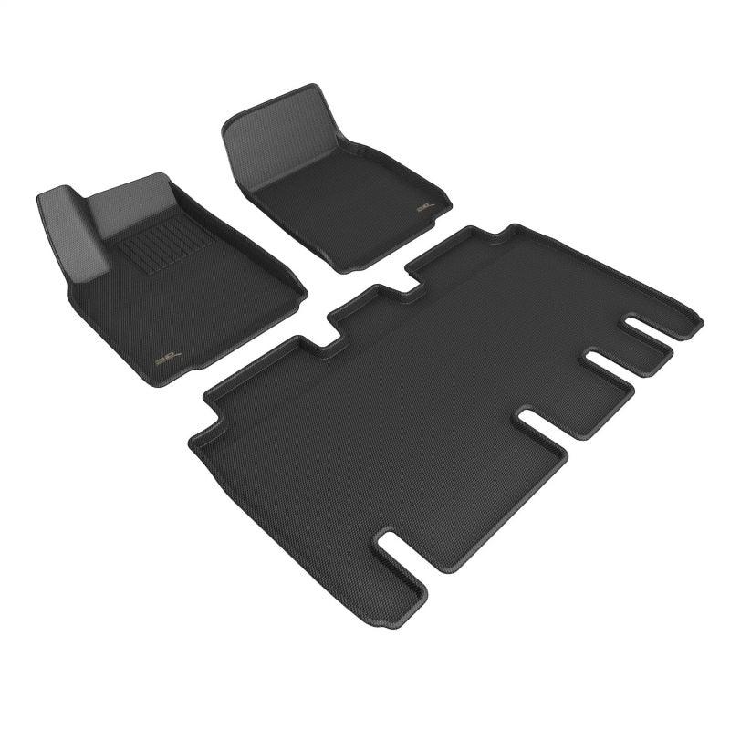 3D MAXpider 22-23 Tesla Model X Full Set Floormats - Black - Corvette Realm