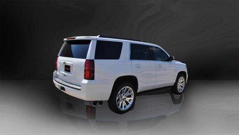 Corsa Cat Back Exhaust, Sport, 3in, Single Side Twin Polished 4in Tips, 2015 Chevy Tahoe/GMC Yukon - Corvette Realm