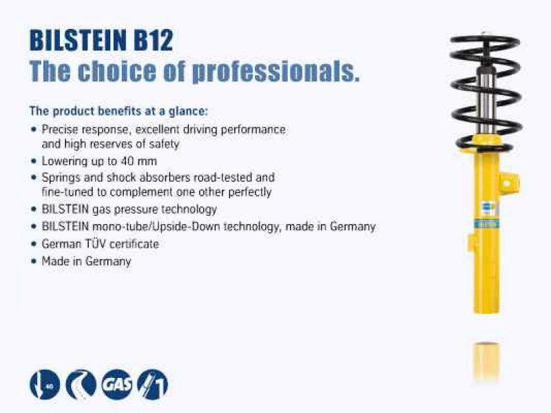 Bilstein B12 15-16 Audi S3 Prestige L4 2.0L/Premium Plus L4 2.0L Front and Rear Suspension Kit - Corvette Realm