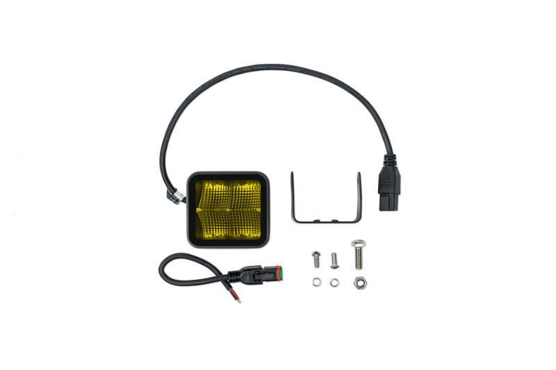 DV8 Offroad 3in Elite Series LED Amber Pod Light - Corvette Realm