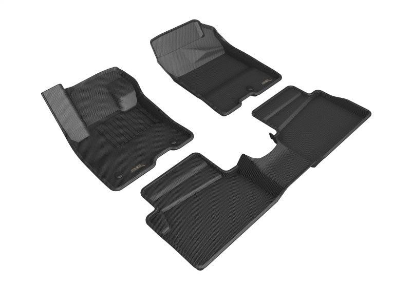 3D MAXpider 2022 Ford Maverick Hybrid Kagu 1st & 2nd Row Floormat - Black - Corvette Realm